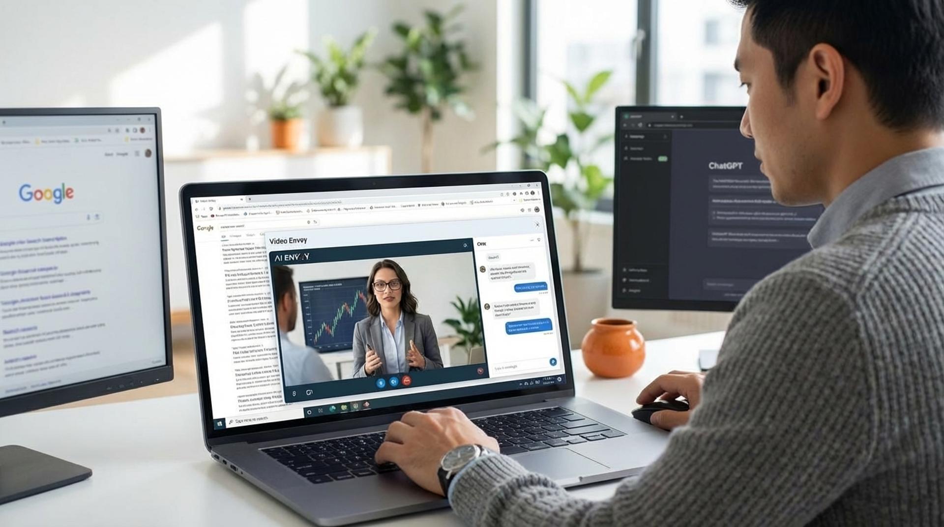 Buyer researching a product online before talking to sales