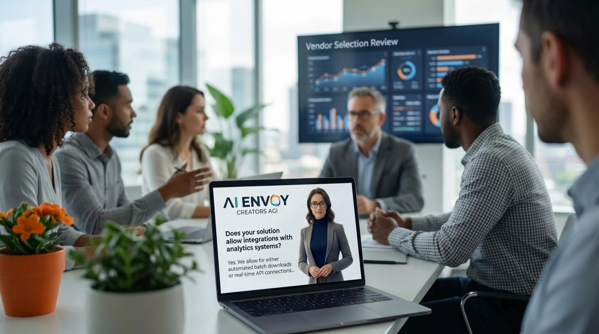 Leadership team discussing a purchase decision in a meeting